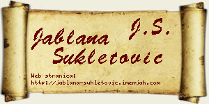 Jablana Šukletović vizit kartica